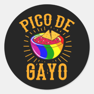 Adesivo PICO DE GAYO Orgulho LGBT Mês LGBTQ Bandeira Arco-