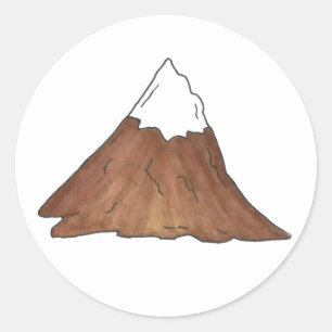 Adesivo Pico de Montanha Capturada em Neve Acampamento Pic