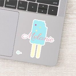 Adesivo Picolé de Sorvete com Confeitos Nome Personalizado