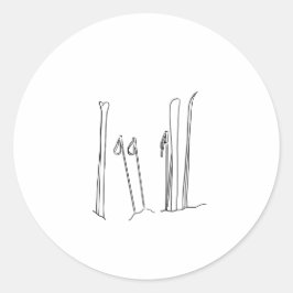 Adesivo Picos de Montanha Cobrados por Polos de Esqui Insp