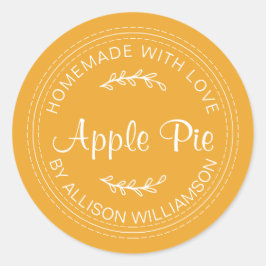 Adesivo Pie Amarelo de Maçã de Caseira Russa