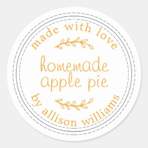 Adesivo Pie Amarelo Rústico de Casamento