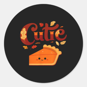Adesivo Pie Day Pi Day Ação De Graças Cutie Pumpkin Cuti