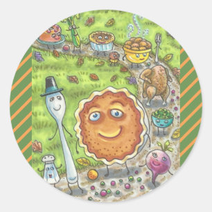 ADESIVO PIE E AMIGOS DE PUMPKIN, OBRIGADO A PEDAÇOS DE PAR