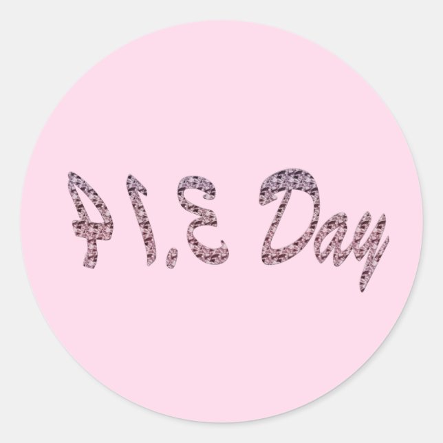 Adesivo Pie Pink Pi Day (Frente)
