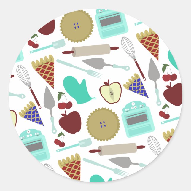 Adesivo Pie Themed Pattern Sticker (Frente)