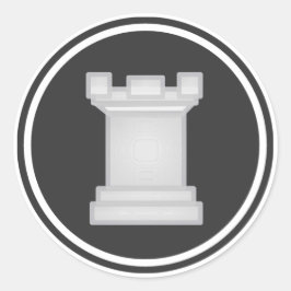 Adesivo Piece White Rook Chess
