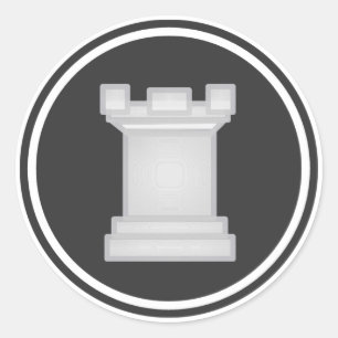 Adesivo Piece White Rook Chess