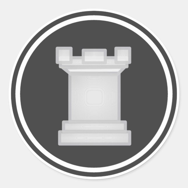 Adesivo Piece White Rook Chess (Frente)