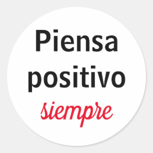 Adesivo piensa positivo siempre