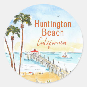 Adesivo Pier de Huntington Beach Califórnia