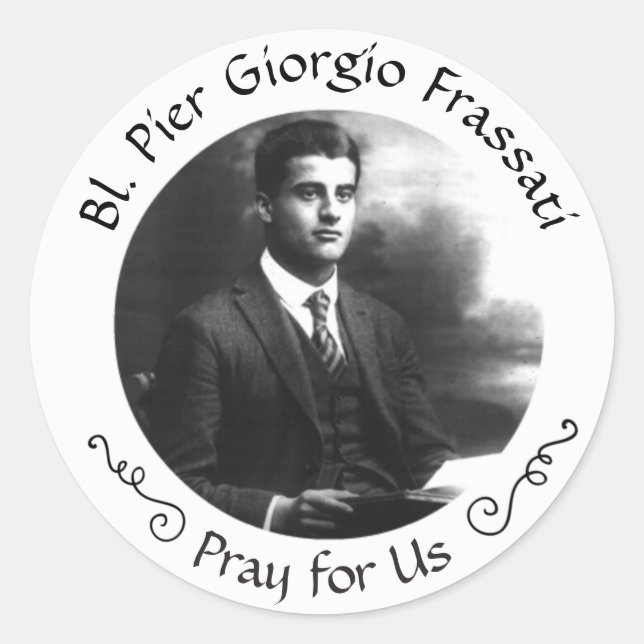 Adesivo Pier Giorgio Frassati abençoado (Frente)