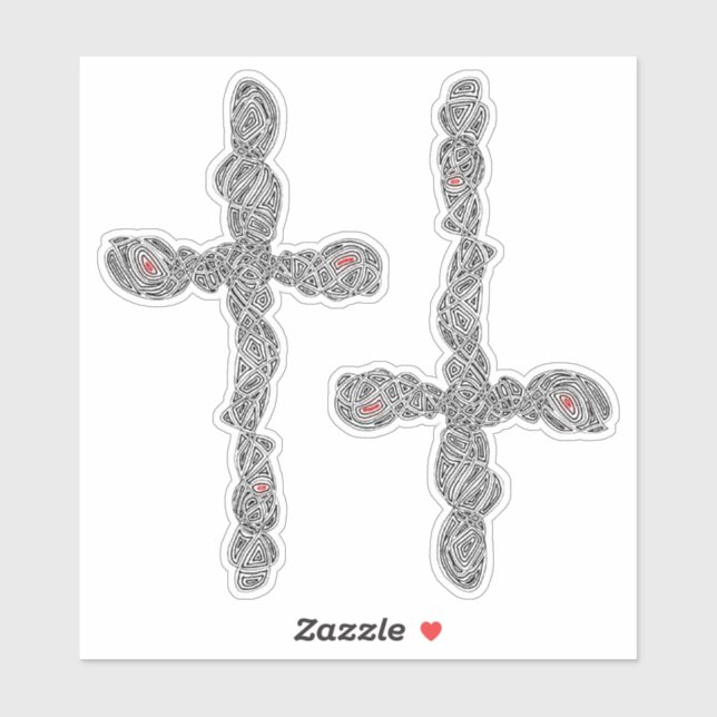 Adesivo Pierced Cross (Folha)