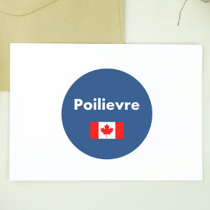 Adesivo Pierre Poilievre Canadá Flag Dark Color
