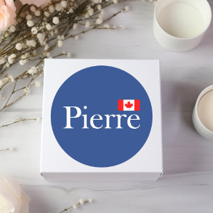 Adesivo Pierre Poilievre com Bandeira Oficial do Canadá Es