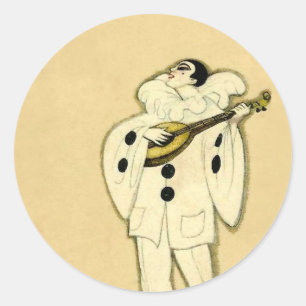 Adesivo Pierrot Serenata uma Lua Crescente por Sophia Chio