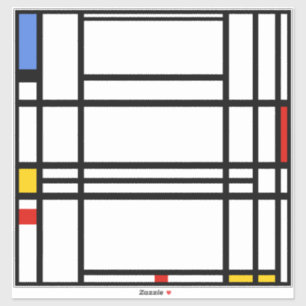 Adesivo Piet Mondrian, composição 10