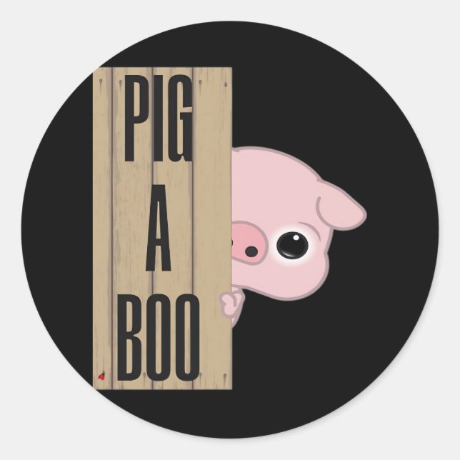Adesivo Pig A Cerca De Boo (Frente)
