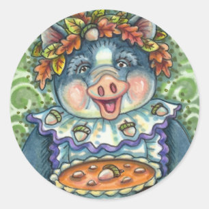 ADESIVO PIG & ACORN PIE, OBRIGADO FEITO COM AMOR