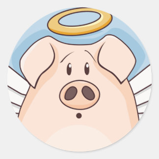 Adesivo Pig Anjo de Cartoon Bonito
