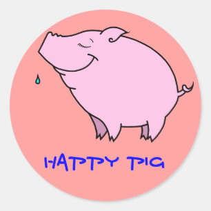 Adesivo Pig Classic Sticker Feliz