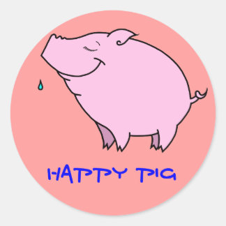 Adesivo Pig Classic Sticker Feliz