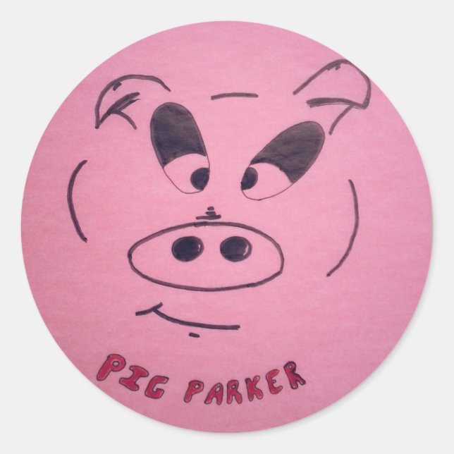 Adesivo Pig Parker Stickers (folhas de 6 ou 20) (Frente)