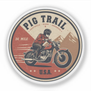 Adesivo Pig Trail Scenic Byway presentes de motocicleta ar
