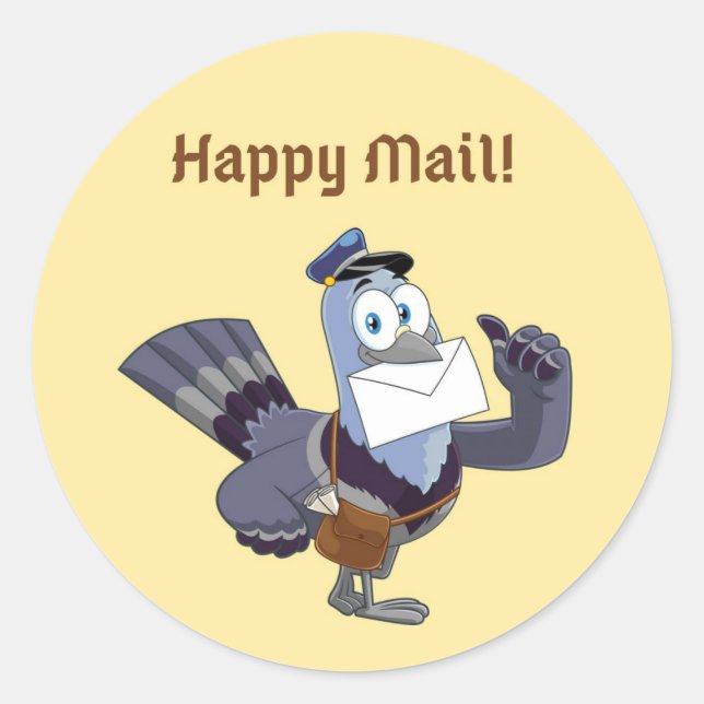 Adesivo Pigeon Happy Mail Sticker & Seal (Frente)