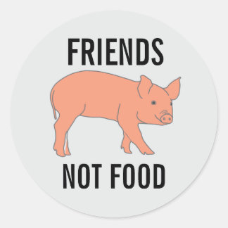 ADESIVO PIGS FRIENDS NOT FOOD STICKERS