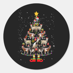 Adesivo Pijama de Natal de Cabra Luzes da Árvore de Natal