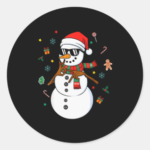 Adesivo Pijama de Natal Homem de Neve Seis Sete Meme 6 E 7