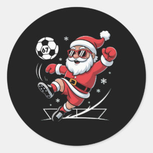 Adesivo Pijama Natalino Funny Soccer Santa 67 Meme Christm