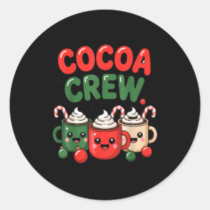 Adesivo Pijamas de Chocolate Quente de Natal da Cocoa Crew