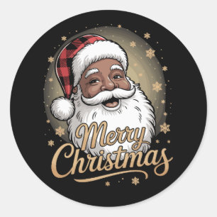 Adesivo Pijamas de Natal Afro-Americanos Papai Noel