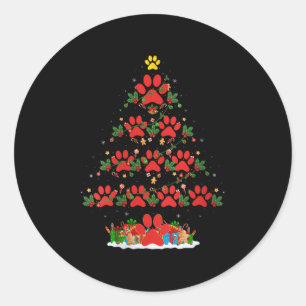 Adesivo Pijamas de Natal com Pata de Cachorro e Gato para 
