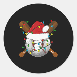 Adesivo Pijamas de Natal de beisebol engraçados para a fam
