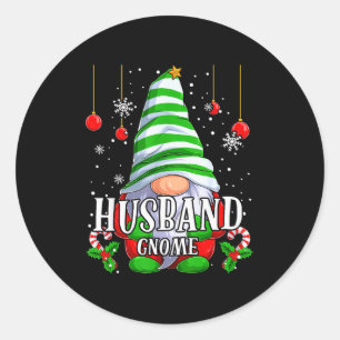 Adesivo Pijamas de Natal do Gnome do Marido Família Combin