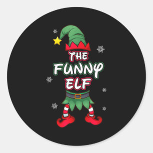 Adesivo Pijamas de Natal Engraçados de Elfo Pjs Família Co