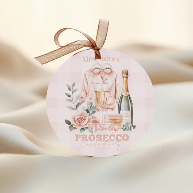 Adesivo Pijamas e Prosecco Festa de Despedida de Solteira (Criador carregado)