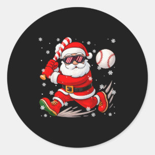 Adesivo Pijamas engraçados de Natal de beisebol do Papai N