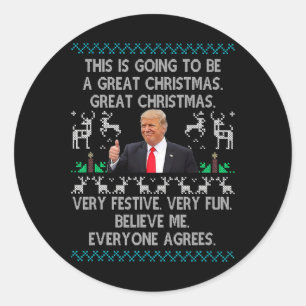 Adesivo Pijamas engraçados de Natal do Donald Trump