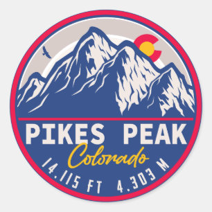 Adesivo Pikes Peak Colorado Camping Souvenirs