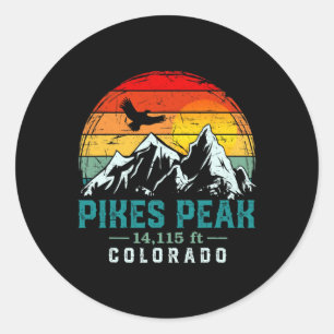 Adesivo Pikes Peak montanha Colorado retrô Hiki angustiado