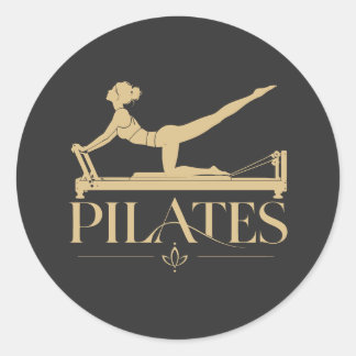 Adesivo Pilates Reformer Gráfico Bege