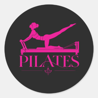 Adesivo Pilates Reformer-Rosa Quente Gráfico