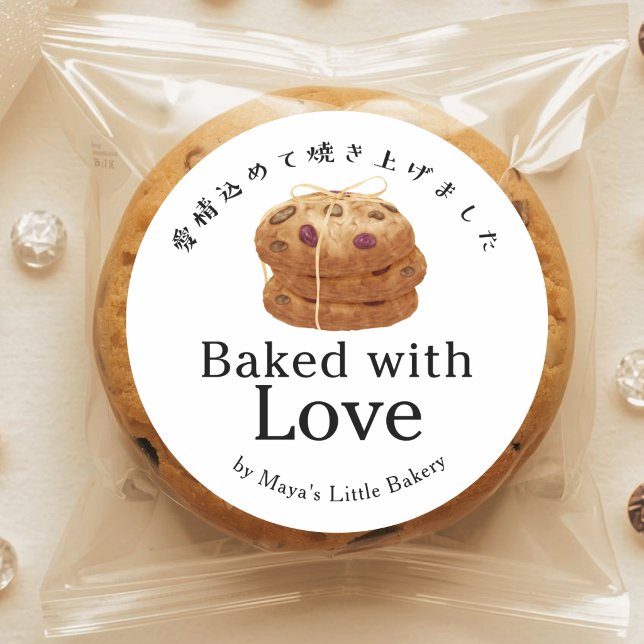 Adesivo Pilha de Biscoitos Rústicos Assados com Amor (Criador carregado)