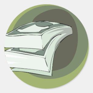 Adesivo Pilha de Dinheiro Notas Verdes