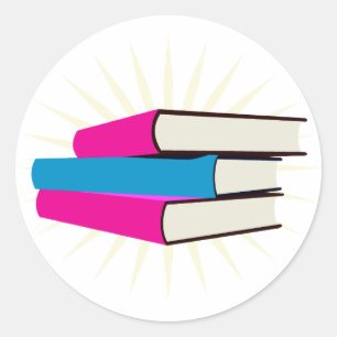 Adesivo Pilha de Livros