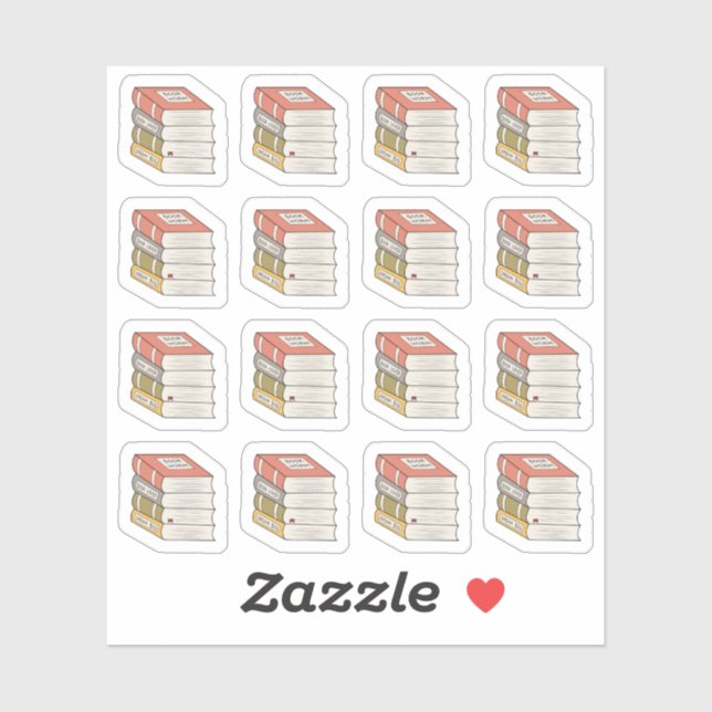 Adesivo Pilha de Livros para Planejador de Colagem de Bibl (Folha)